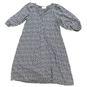 The Great dress in Navy/cream small scale floral print